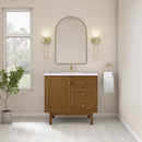 James Martin Laurent 36" Dual Mount Single Bathroom Vanity, Honey Oak