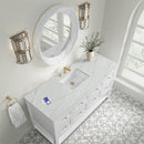 James Martin Breckenridge 60" Single Bathroom Vanity, Bright White