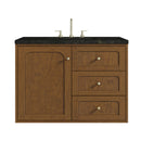 James Martin Laurent 36" Dual Mount Single Bathroom Vanity, Honey Oak