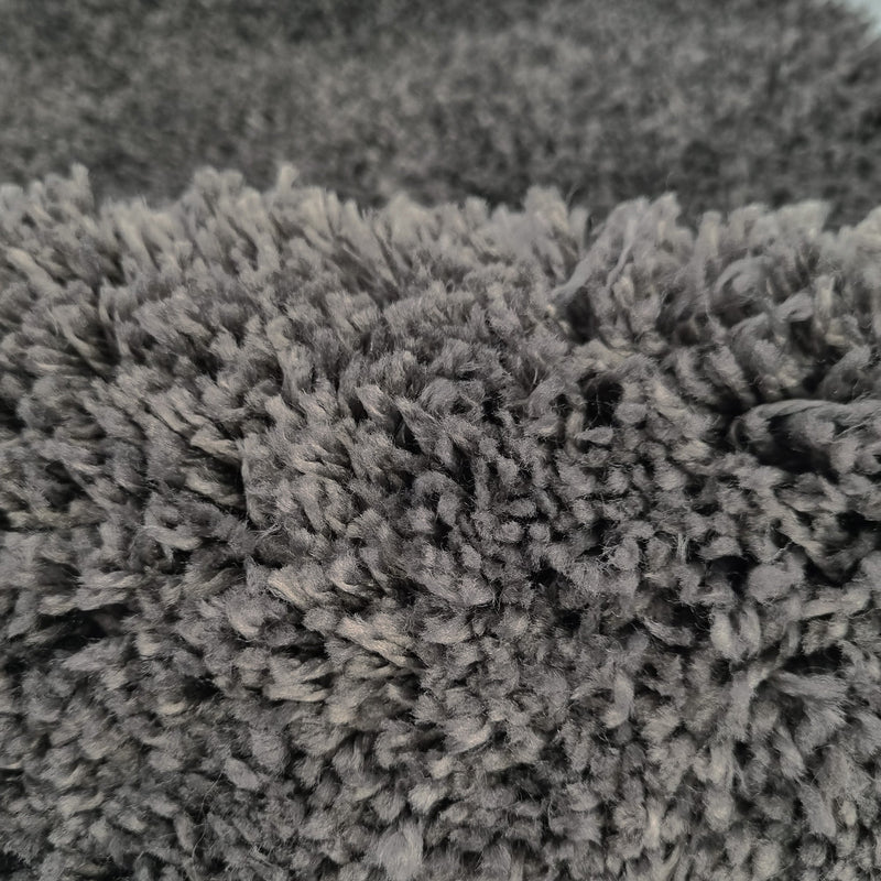 Solid Gray Bathroom Rugs Sets, Shower Rugs with Toilet Rugs U Shaped |U Set