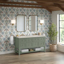 James Martin Breckenridge 60" Double Bathroom Vanity, Smokey Celadon