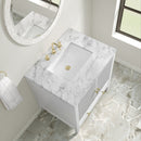 James Martin Myrrin 30" Single Bathroom Vanity, Bright White