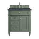 James Martin Brittany 30" Single Bathroom Vanity, Smokey Celadon