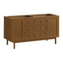 James Martin Laurent 60" Dual Mount Double Bathroom Vanity, Honey Oak