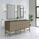 James Martin Emmeline 72" Double Bathroom Vanity, Pebble Oak