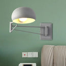 GobekUsa Macaron Loft Wall Sconce: Extendable, Metal Lamp for Bedroom with Bowl Shade