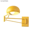 GobekUsa Macaron Loft Wall Sconce: Extendable, Metal Lamp for Bedroom with Bowl Shade