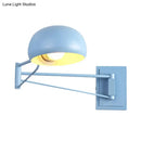 GobekUsa Macaron Loft Wall Sconce: Extendable, Metal Lamp for Bedroom with Bowl Shade