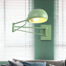 GobekUsa Macaron Loft Wall Sconce: Extendable, Metal Lamp for Bedroom with Bowl Shade