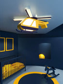 GobekUsa Cartoon Helicopter Ceiling Fan Light for Children's Room
