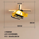 GobekUsa Cartoon Helicopter Ceiling Fan Light for Children's Room