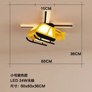 GobekUsa Cartoon Helicopter Ceiling Fan Light for Children's Room