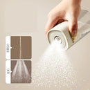 Yellow and clear glass spice dispenser kitchen salt grinder by Decorbites