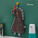 Yellow and gray cartoon animal hand towel kitchen dishcloth by Decorbites