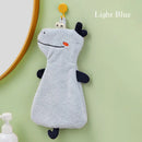 Yellow and gray cartoon animal hand towel kitchen dishcloth by Decorbites