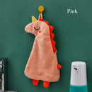 Yellow and gray cartoon animal hand towel kitchen dishcloth by Decorbites