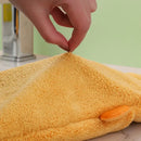 Yellow and gray cartoon animal hand towel kitchen dishcloth by Decorbites