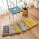 Yellow and gray cartoon embroidered seat cushions dining room pad by Decorbites