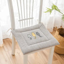 Yellow and gray cartoon embroidered seat cushions dining room pad by Decorbites