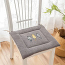 Yellow and gray cartoon embroidered seat cushions dining room pad by Decorbites