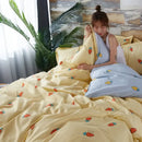 GobekUsa Cartoon Printed Bedding Set: Bed Sheet, Duvet Cover, Pillowcases