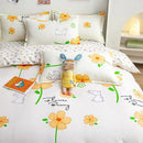 GobekUsa Cartoon Printed Bedding Set: Bed Sheet, Duvet Cover, Pillowcases