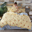 GobekUsa Cartoon Printed Bedding Set: Bed Sheet, Duvet Cover, Pillowcases
