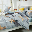 GobekUsa Cartoon Printed Bedding Set: Bed Sheet, Duvet Cover, Pillowcases