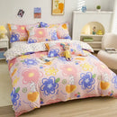 GobekUsa Cartoon Printed Bedding Set: Bed Sheet, Duvet Cover, Pillowcases