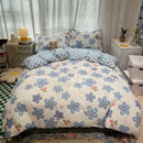 GobekUsa Flowers Print Cotton King Size Bedding Set, Soft & Comfortable Duvet Cover Set