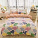 GobekUsa Flowers Print Cotton King Size Bedding Set, Soft & Comfortable Duvet Cover Set