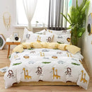 GobekUsa Flowers Print Cotton King Size Bedding Set, Soft & Comfortable Duvet Cover Set
