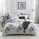 GobekUsa Flowers Print Cotton King Size Bedding Set, Soft & Comfortable Duvet Cover Set