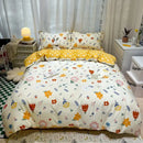 GobekUsa Flowers Print Cotton King Size Bedding Set, Soft & Comfortable Duvet Cover Set