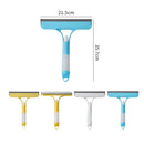 Yellow and white glass cleaning brush squeegee for bathroom tiles by Decorbites