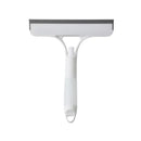 Yellow and white glass cleaning brush squeegee for bathroom tiles by Decorbites