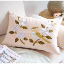 GobekUsa Bamboo Embroidery Yellow Patchwork Art Throw Pillow Cover 45x45cm