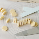 Yellow biscuit cake rolling mold with scale ruler – kitchen pastry tool by Decorbites
