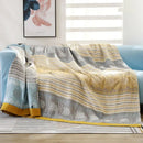 GobekUsa 100% Cotton Stripe Gauze Towel Quilt - Double/Single - Summer Cool Sheet, Air Conditioning Blanket - Perfect for Travel & Home