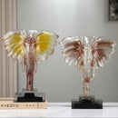 GobekUsa Crystal Elephant Sculpture Home Decor Ornament