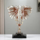 GobekUsa Crystal Elephant Sculpture Home Decor Ornament