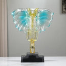 GobekUsa Crystal Elephant Sculpture Home Decor Ornament
