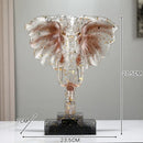 GobekUsa Crystal Elephant Sculpture Home Decor Ornament
