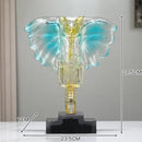 GobekUsa Crystal Elephant Sculpture Home Decor Ornament