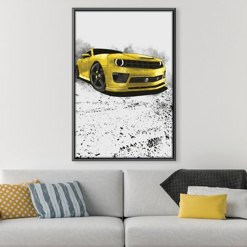 Yellow Camaro Canvas