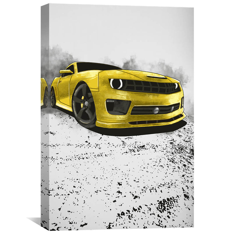 Yellow Camaro Canvas