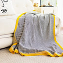 GobekUsa Knitted Diagonal Stripe Sofa Blanket for Warm Autumn Winter Home Decor