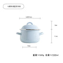 GobekUsa Enamel Stock Pot with Lid, 1.5L Multi-Purpose Cooking Pot for Kitchen Soups and Porridge
