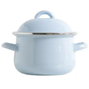 GobekUsa Enamel Stock Pot with Lid, 1.5L Multi-Purpose Cooking Pot for Kitchen Soups and Porridge