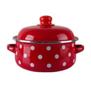 GobekUsa Enamel Stock Pot with Lid, 1.5L Multi-Purpose Cooking Pot for Kitchen Soups and Porridge